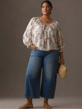 Denim & Supply Ralph Lauren Floral Oversized Blouse Sz-XL Cottagecore Bridgerton